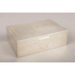 A silver presentation box with oak liner, by John Rose Birmingham. Marks slightly worn.