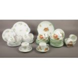 A Shelley ' Blue Daisy' China Tea set to include ' Red House' tea set by E. Hughes & Co