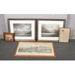 A collection of pictures, to include large pair of framed John Wood signed limited edition prints,