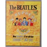 A reproduction Beatles advertising box canvas print. Originally for the release of th Sgt Peppers