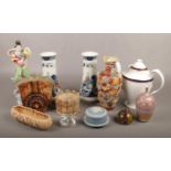 A collection of ceramics and glass, to include Spode, Wedgwood, Swarovski, art pottery etc.