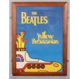A framed Beatles Yellow Submarine print. Provenance, Lathom Hall, Liverpool.