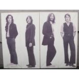 A very large two part light box front, photographic portrait of all four Beatles in monochrome, each