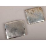 Two silver cigarette cases to include Birmingham 1936 by James Dixon & Sons Ltd example etc, 225g.