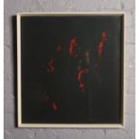 A framed red pastel on black sugar paper, portrait of jazz musician Sidney Bechet, circa 1950s. (