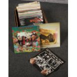 A box of vinyl records, The Sound of Music, The Wombles, Top of the Pops examples