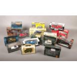 A collection of boxed diecast model vehicles, to include Corgi Classics, Vanguards, Harley