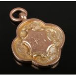 A 9ct gold pendant for angling Hewitt's cup, dated 1928, 6.5g.