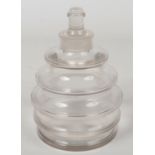A Rene Lalique large scent bottle, Imprudence Flacon, of tiered form and with stopper for Worth