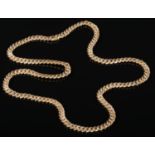 O. J. Perrin, Paris, large 18 carat gold and diamond curb chain. Each link set with six brilliant