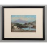 Thomas Leeson Rowbotham Jnr, framed pastel. Landscape with a cottage. Signed dated 1852, 19.5cm x