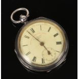 An Edwardian silver pocket watch by J. G. Graves, Sheffield. With enamel dial having subsidiary