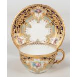 A fine Royal Crown Derby cup and a scalloped saucer from the Judge Elbert Henry Gary service.