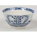 A rare and early Caughley finely potted bowl with everted rim. Painted in underglaze blue with the