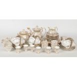 A comprehensive Coalport Neo-Rococo tea and coffee service. With grey ground borders embellished