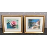 Two Limited Edition prints by Paula J & Noel 'Water Lilly' 200/875 ' Siesta' 331/850