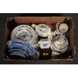 A box of Mason's 'Regency' dinner ware, teapot, plates, egg cups, bowls etc to include Spode