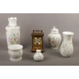 A collection of Aynsley, Wedgwood, Royal Worcester, Vases, Ginger jars etc to include Acctim