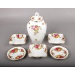 A small collection of Royal Albert Old Country Roses bone china.