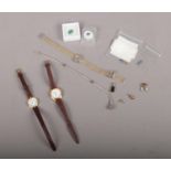 A collection of loose gemstones & ladies quartz wristwatches, Lorus, Rotary examples to include