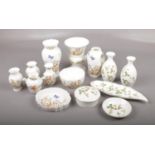 A collection of Aynsley Cottage Garden and Wedgwood Wild Strawberry bone china.