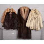 Four ladies fur coats, to include full length example.