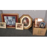 A large quantity of assorted framed pictures and prints