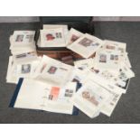 A suitcase of first day covers, to include a large quantity of Autographed Editions, medallic etc.