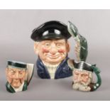 Three Royal Doulton Character mugs, Lobster Man No. D6617, The Mikado No. D6507, Viking No.6502