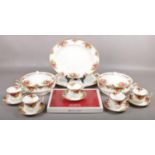 A collection of Royal Albert Old Country Roses, to include cups and saucers, tureens, place mats