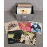 A box of LP records to include Rod Stewart, Blondie, Madness, Tina Turner, Fleetwood Mac etc.