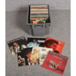 A box of LP records to include Johnny Cash, Neil Diamond, Barry Manilow, ABBA, Frank Sinatra,