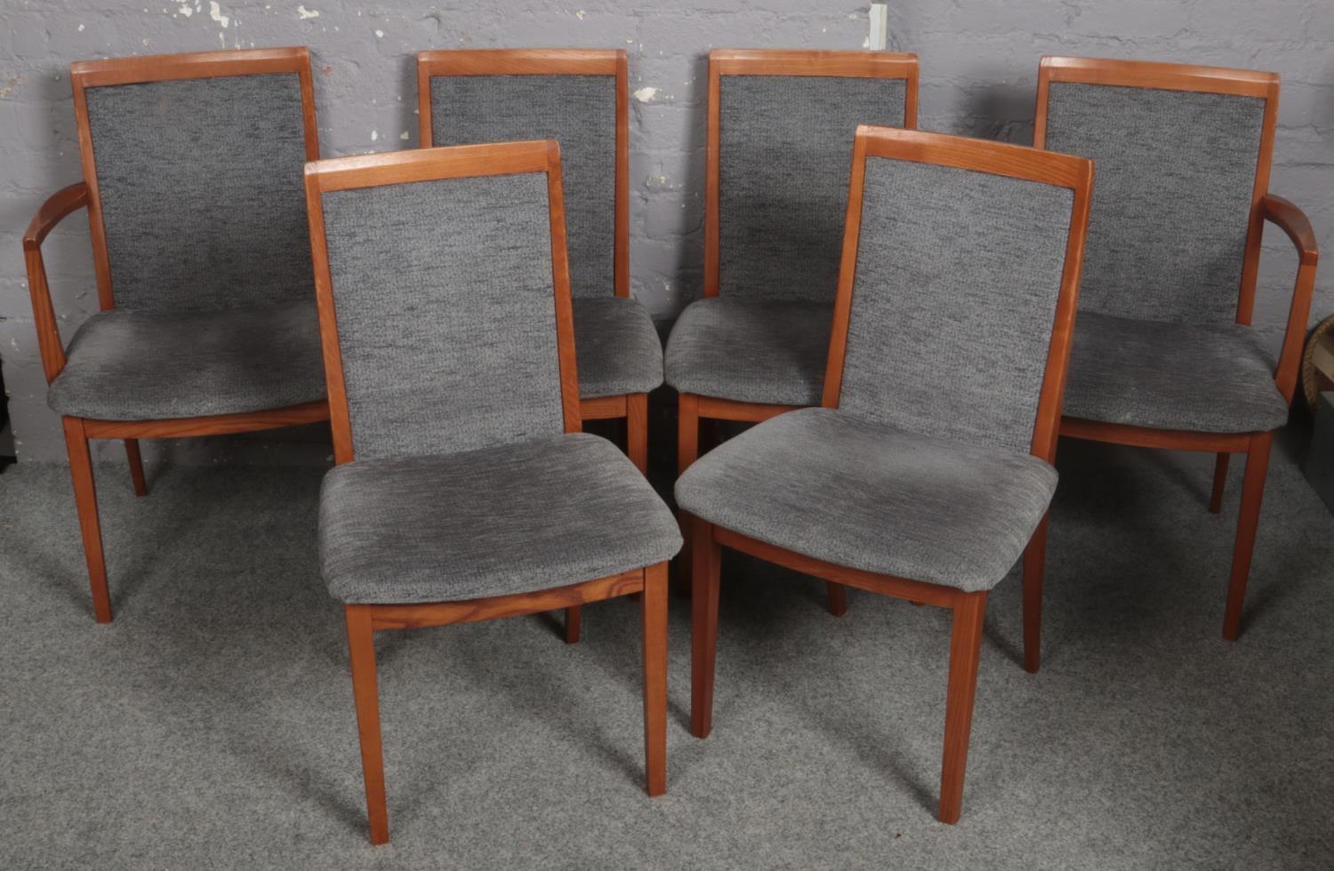 A set of six G-plan Upholstered dining chairs