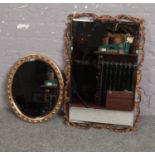 Two gilt framed bevel edged mirrors