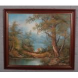 V. Elford, Oil on Canvas, landscape scene, framed (approx 83 x 59 cm )