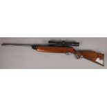 A Weihrauch 5,5 kal break barrel air rifle with Hawke scope. SORRY WE CAN NOT PACK AND SEND.
