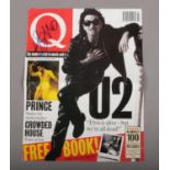 A Q magazine front cover, dated July 1992, autographed by Bono from U2.