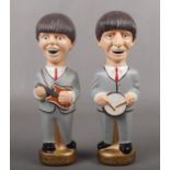 Two Nems Enterprise Beatles promotional display figures, Paul McCartney and Ringo Starr. (Height