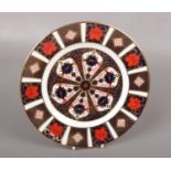 A Royal Crown Derby Imari plate, pattern 1128, approx 22 cm No chips or damage, marked as a second