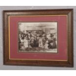 A framed photograph dated approx 1898 from a Wedding in Barnsley