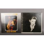 An autographed Marianne Faithful Strange Weather LP record, along with an autographed Denny Laine Go