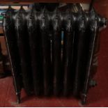A vintage cast iron Radiator, (approx 68 cm height, 52cm wide, 21 cm depth)
