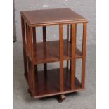 A mahogany revolving bookcase