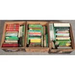 Three boxes of cricket collectors books, The Wisden book of test cricket volume 3, Lords 1787-