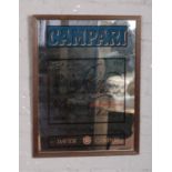 A vintage Campari advertising pub mirror, 60cm x 45cm.