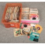 Two boxes of single records, mainly 1960s and 1970s, to include picture sleeves.