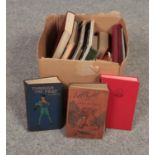 A box of mainly woodwork books, to include G. A. Henty 'Through the Fray'