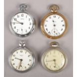 Four pocket watches, to include Smiths and Westclox.