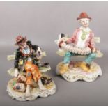 Two Large Capodimonte porcelain figures, (approx 35 cm height)