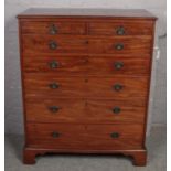 A large Georgian mahogany chest of drawers. (110cm x 135cm)